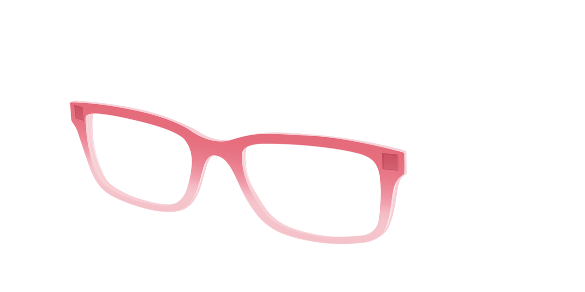 The Red to Coral Gradient Crystal - Angle Top Image - Pair Eyewear