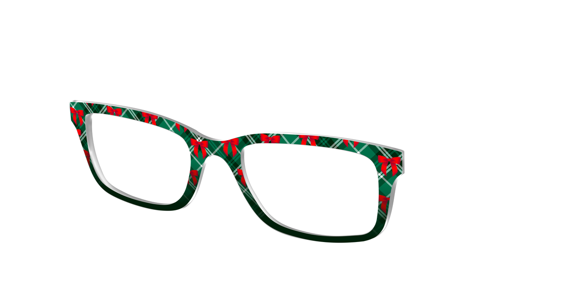 The Ribbon-Clad Plaid - Angle Top Image - Pair Eyewear