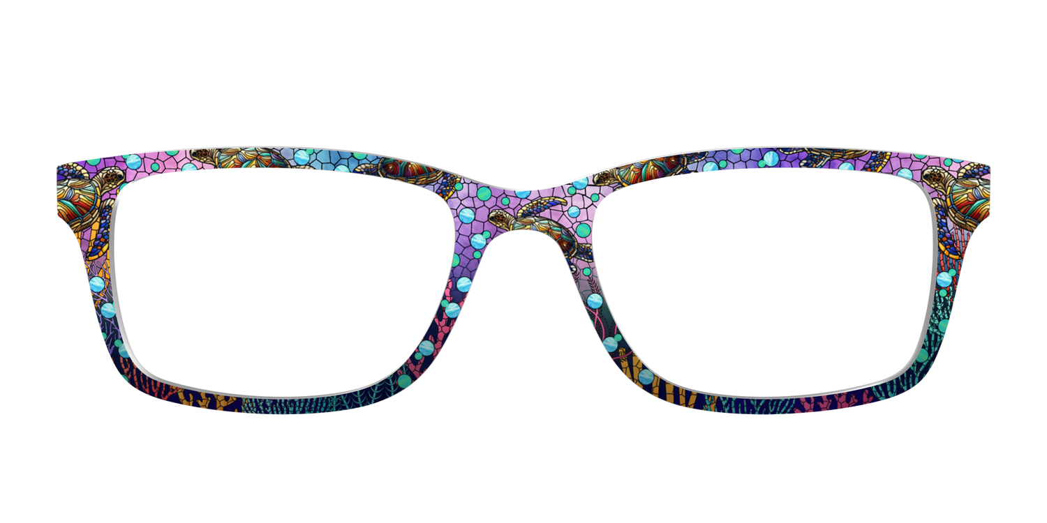 The Sea Turtle Stained Glass - Front Top Image - Pair Eyewear
