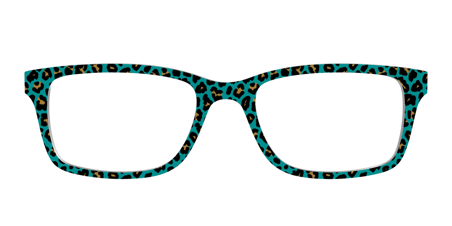 The Teal Leopard - Front Top Image - Pair Eyewear
