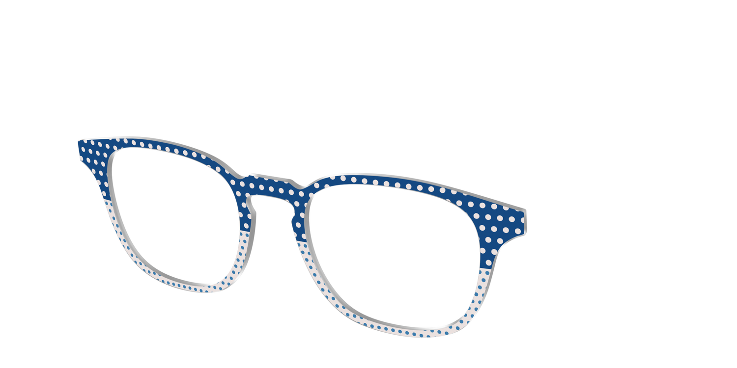 The Aegean Polka Dot Print Mix - Angle Top Image - Pair Eyewear