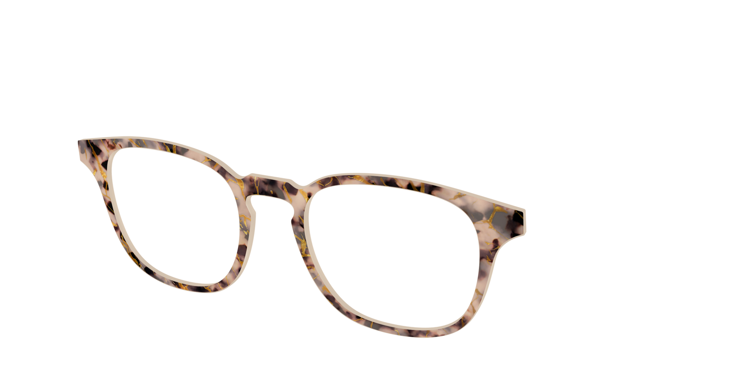 The Almond Tortoise with Gold Streaks - Angle Top Image - Pair Eyewear