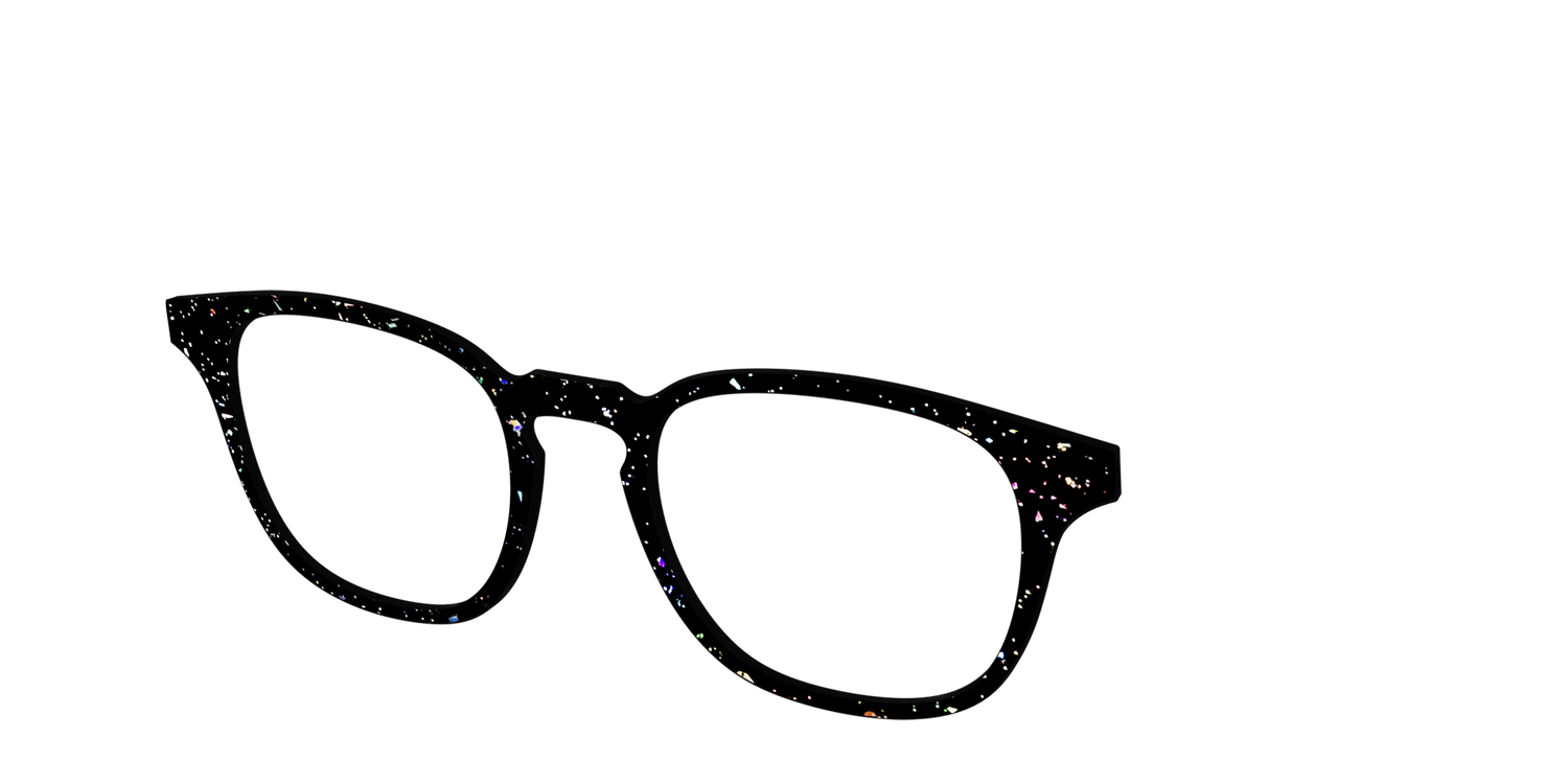 The Black Holographic Flakes - Angle Top Image - Pair Eyewear