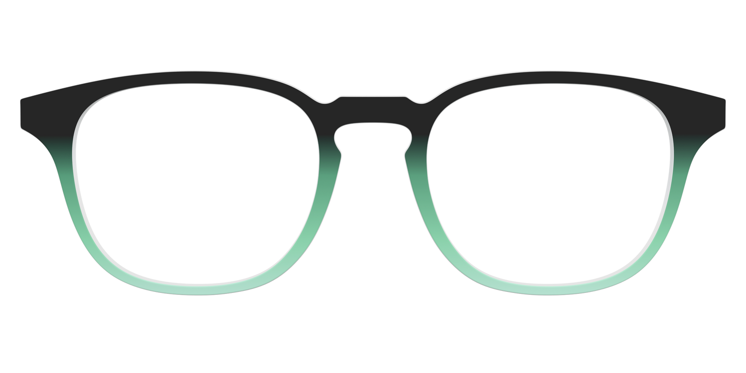 The Black to Spearmint Gradient - Front Top Image - Pair Eyewear