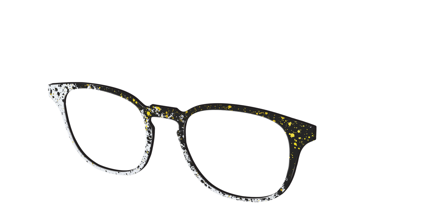 The Black & White Splatter - Angle Top Image - Pair Eyewear