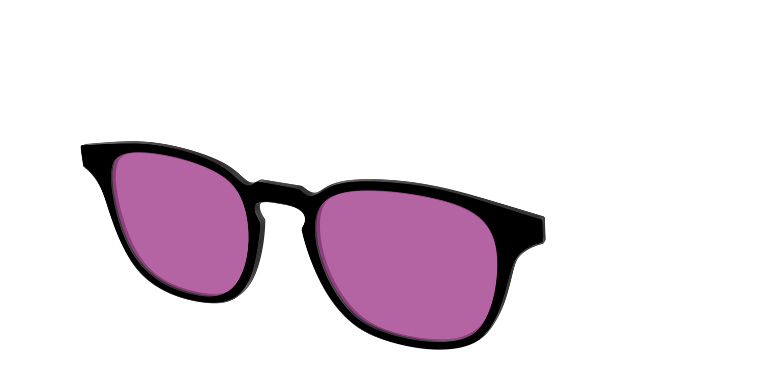 The Black with Violet Golf Lens - Angle Top Image - Pair Eyewear