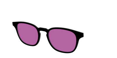 The Black with Violet Golf Lens - Angle Top Thumbnail - Pair Eyewear