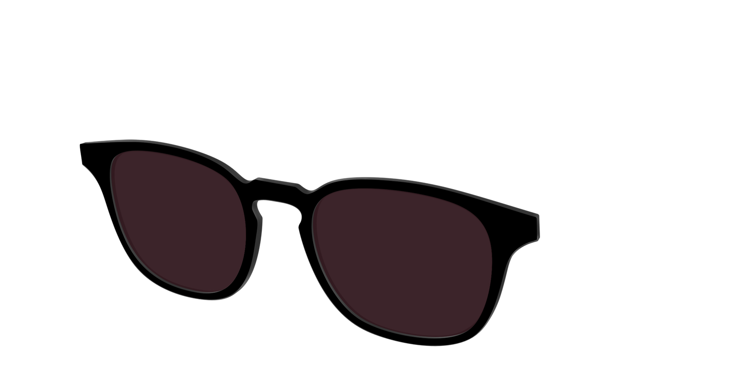 The Black with Water Lens - Angle Top Image - Pair Eyewear