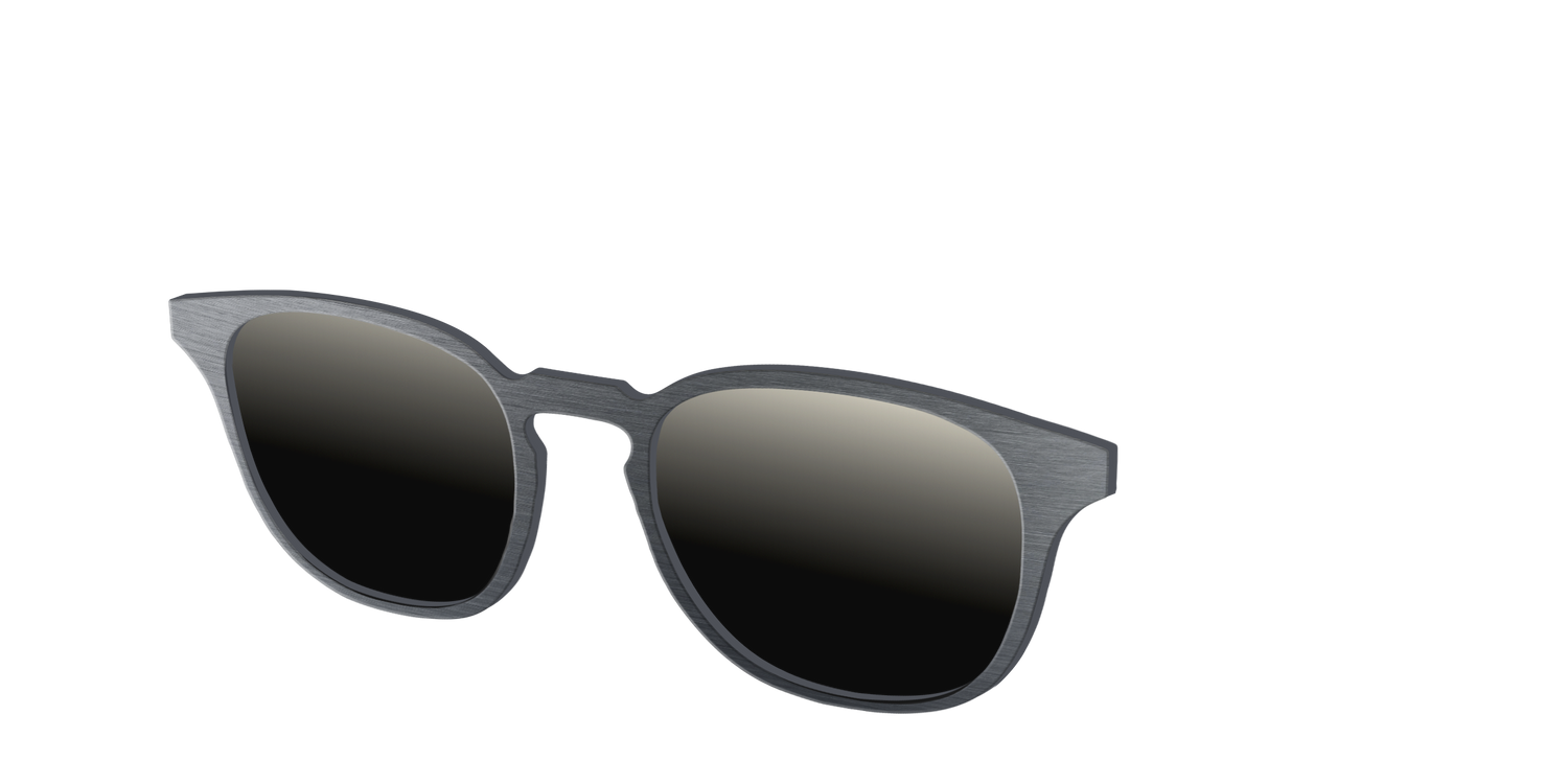 The Polarized Brushed Nickel Sun Top - Angle Top Image - Pair Eyewear