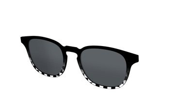 The Polarized Checkerboard Fade Sun Top - Angle Top Thumbnail - Pair Eyewear