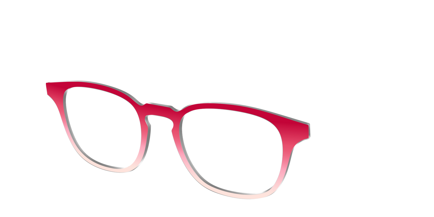 The Cherry to Peach Gradient - Angle Top Image - Pair Eyewear