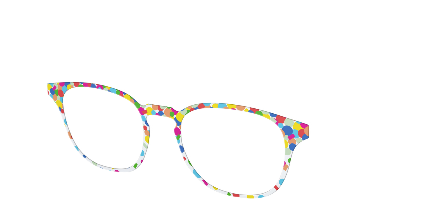 The Confetti - Angle Top Image - Pair Eyewear