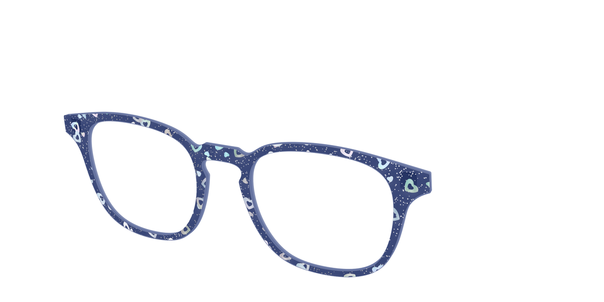 The Denim Heart Glitter Crystal - Angle Top Image - Pair Eyewear