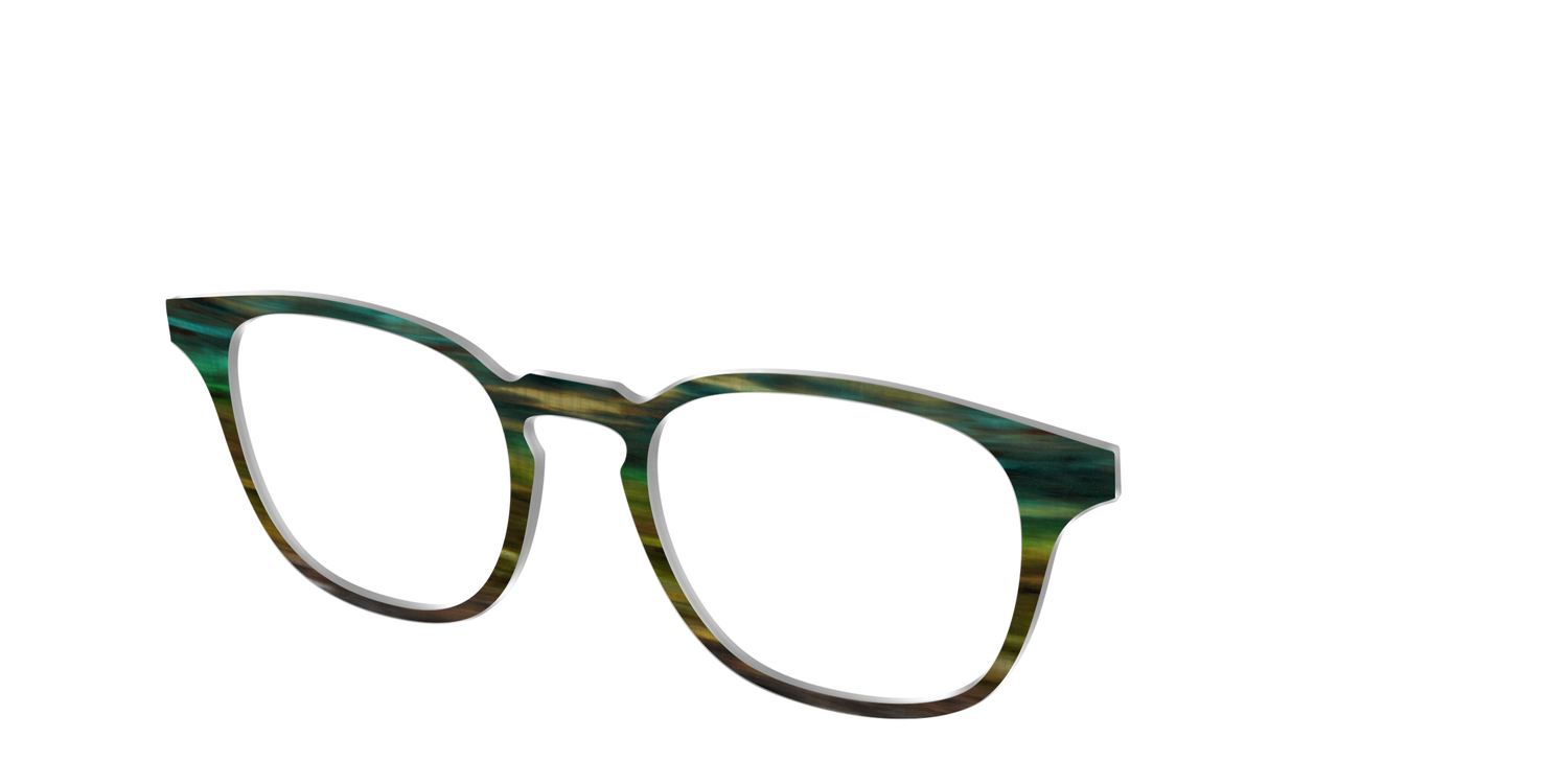 The Emerald Gradient Horn - Angle Top Image - Pair Eyewear