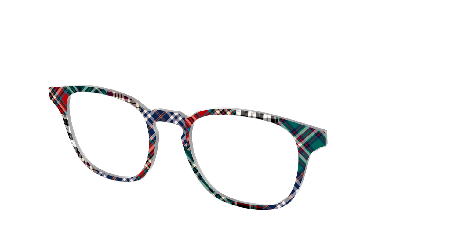 The Grunge Plaid Print Mix - Angle Top Image - Pair Eyewear