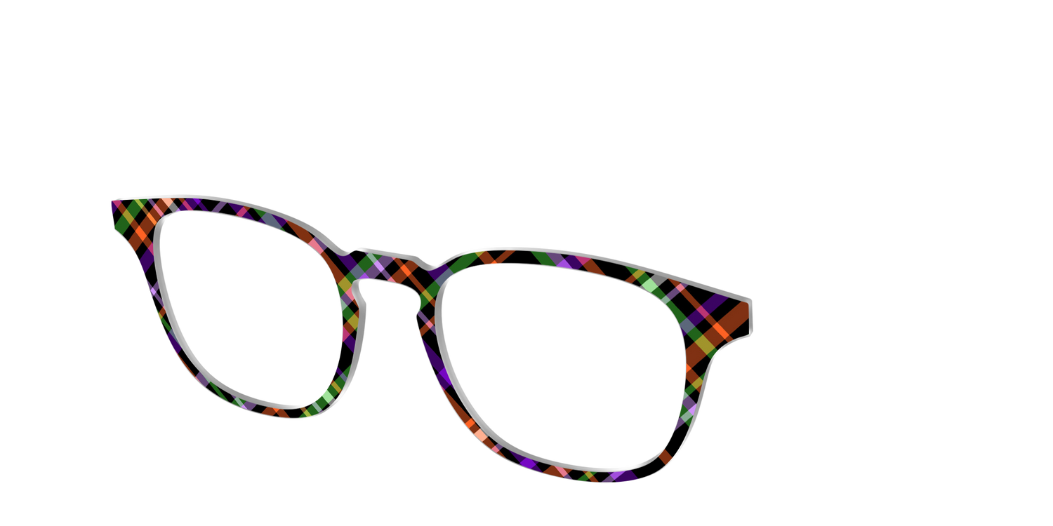 The Hexed Plaid - Angle Top Image - Pair Eyewear