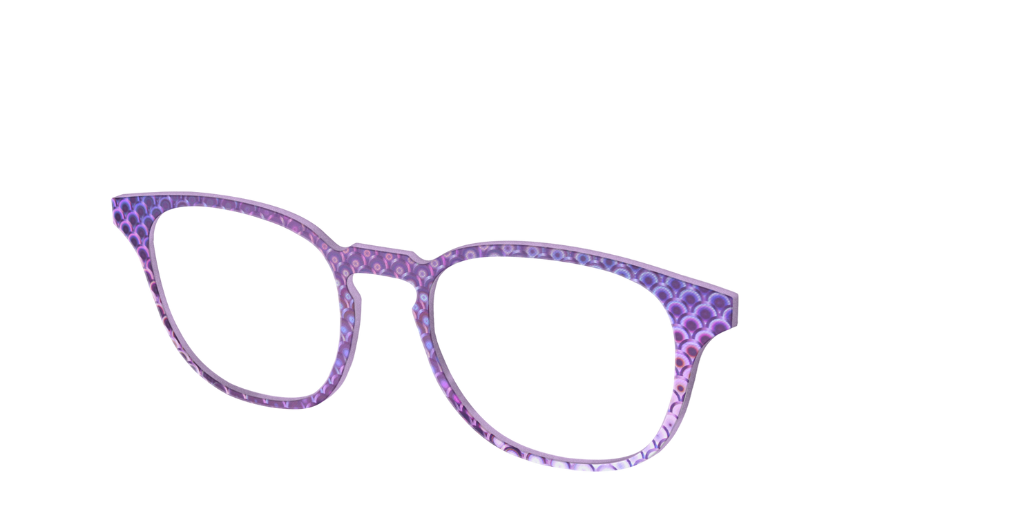 The Holographic Violet Scales - Angle Top Image - Pair Eyewear