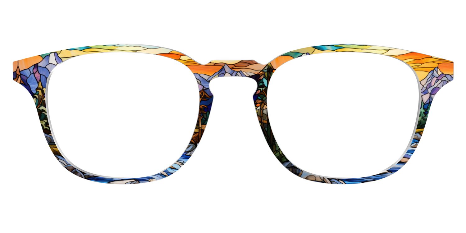The Mountainscape Stained Glass - Front Top Image - Pair Eyewear