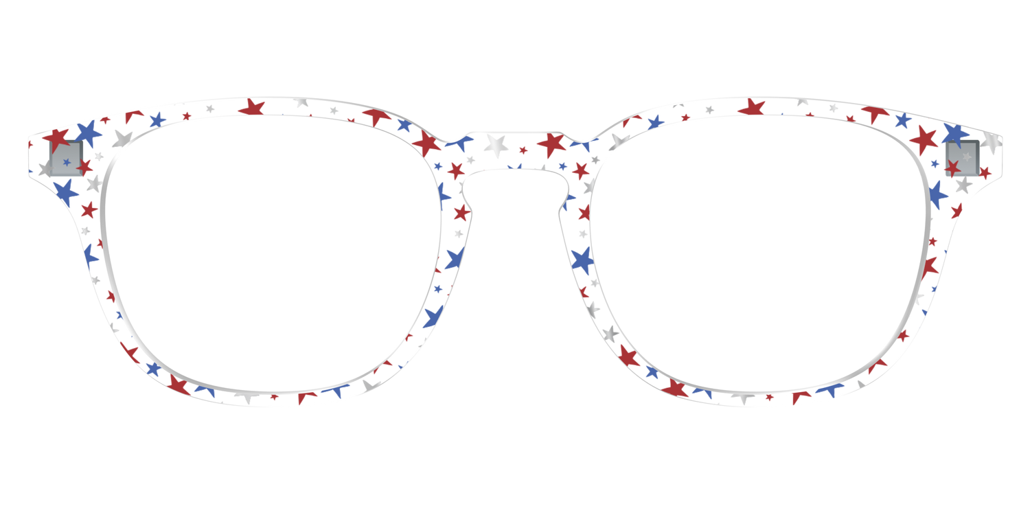 The Multi Stars Crystal with Silver Foil - Front Top Image - Pair Eyewear