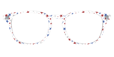 The Multi Stars Crystal with Silver Foil - Front Top Thumbnail - Pair Eyewear