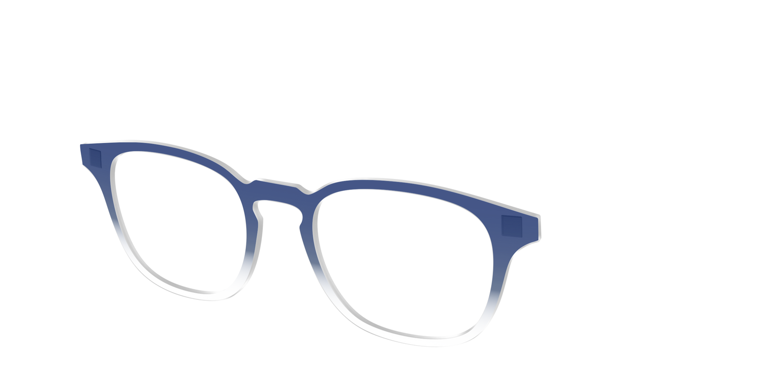 The Navy Gradient Crystal - Angle Top Image - Pair Eyewear