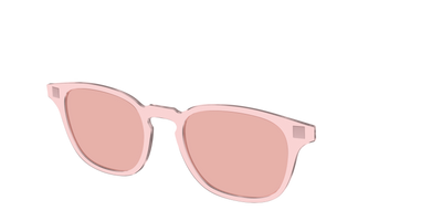 The Pink Crystal With Coral Pink Lens - Angle Top Thumbnail - Pair Eyewear