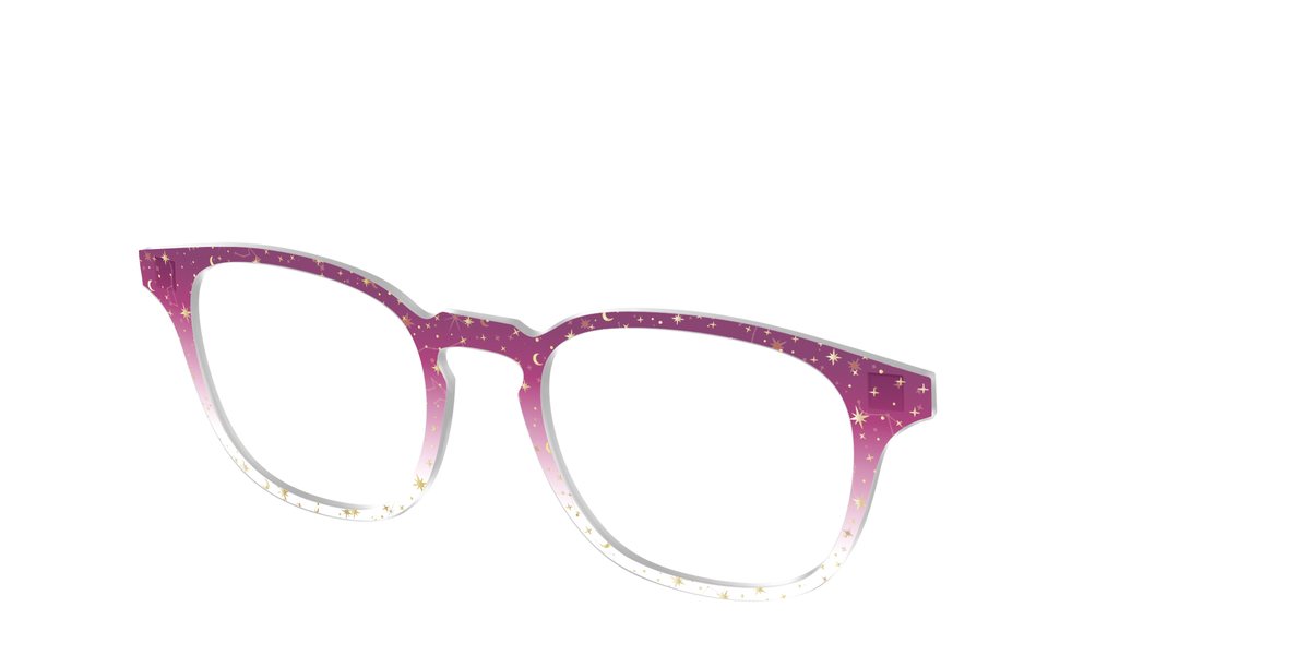 The Pink Ombre Gold Foil Crystal - Angle Top Image - Pair Eyewear