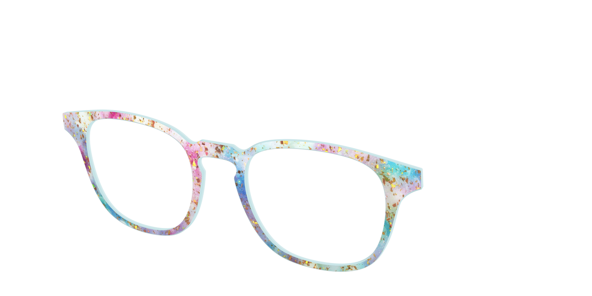 The Pixie Bokeh with Gold Flakes - Angle Top Image - Pair Eyewear