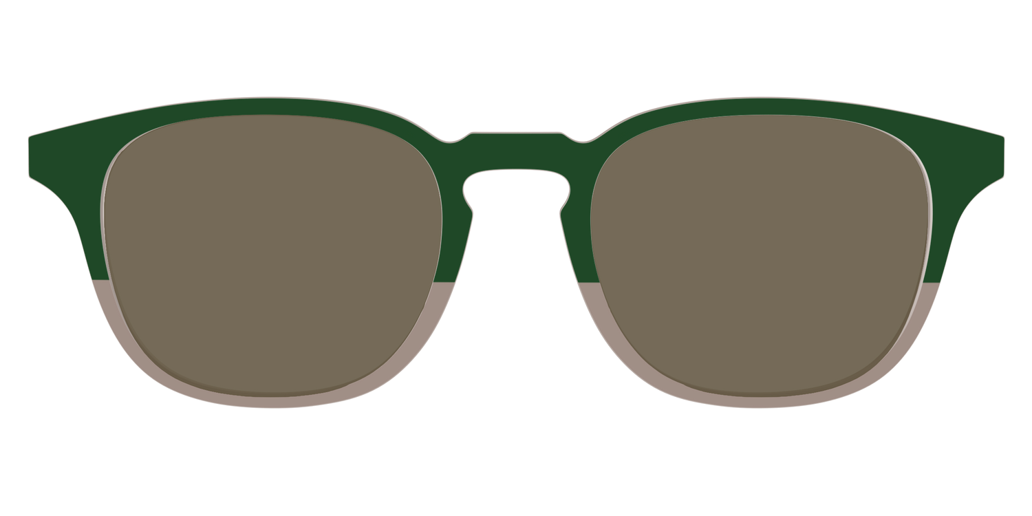 The Polarized Cedar & Sap Crystal Split Sun Top - Front Top Image - Pair Eyewear