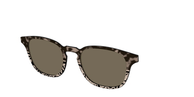 The Polarized Ink Blot Tortoise Split Sun Top - Angle Top Thumbnail - Pair Eyewear