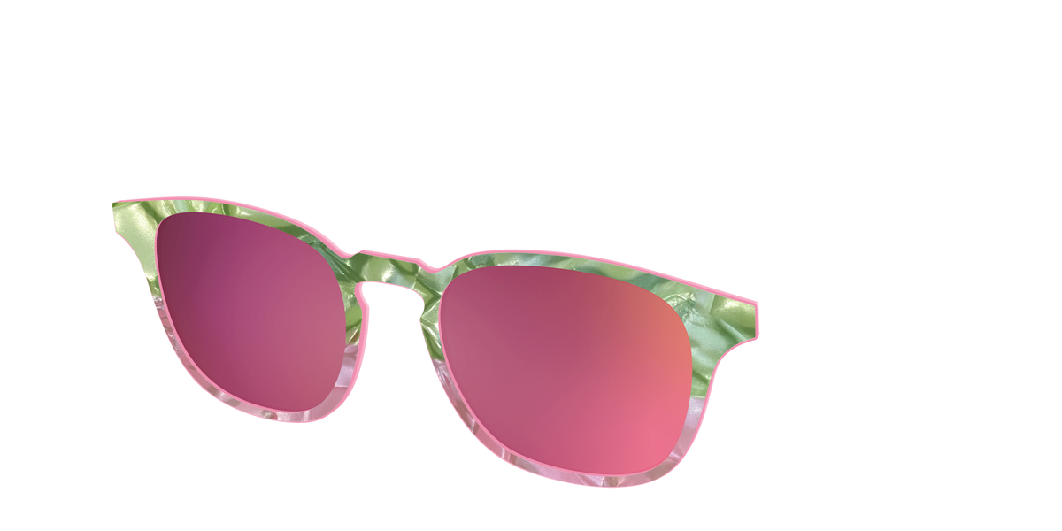 The Polarized Kiwi & Guava Pearl Sun Top - Angle Top Image - Pair Eyewear