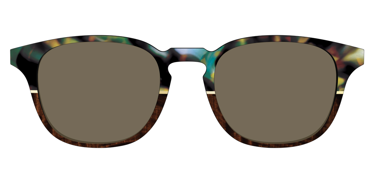 The Polarized Mirage Split with Gold Foil Sun Top - Front Top Image - Pair Eyewear