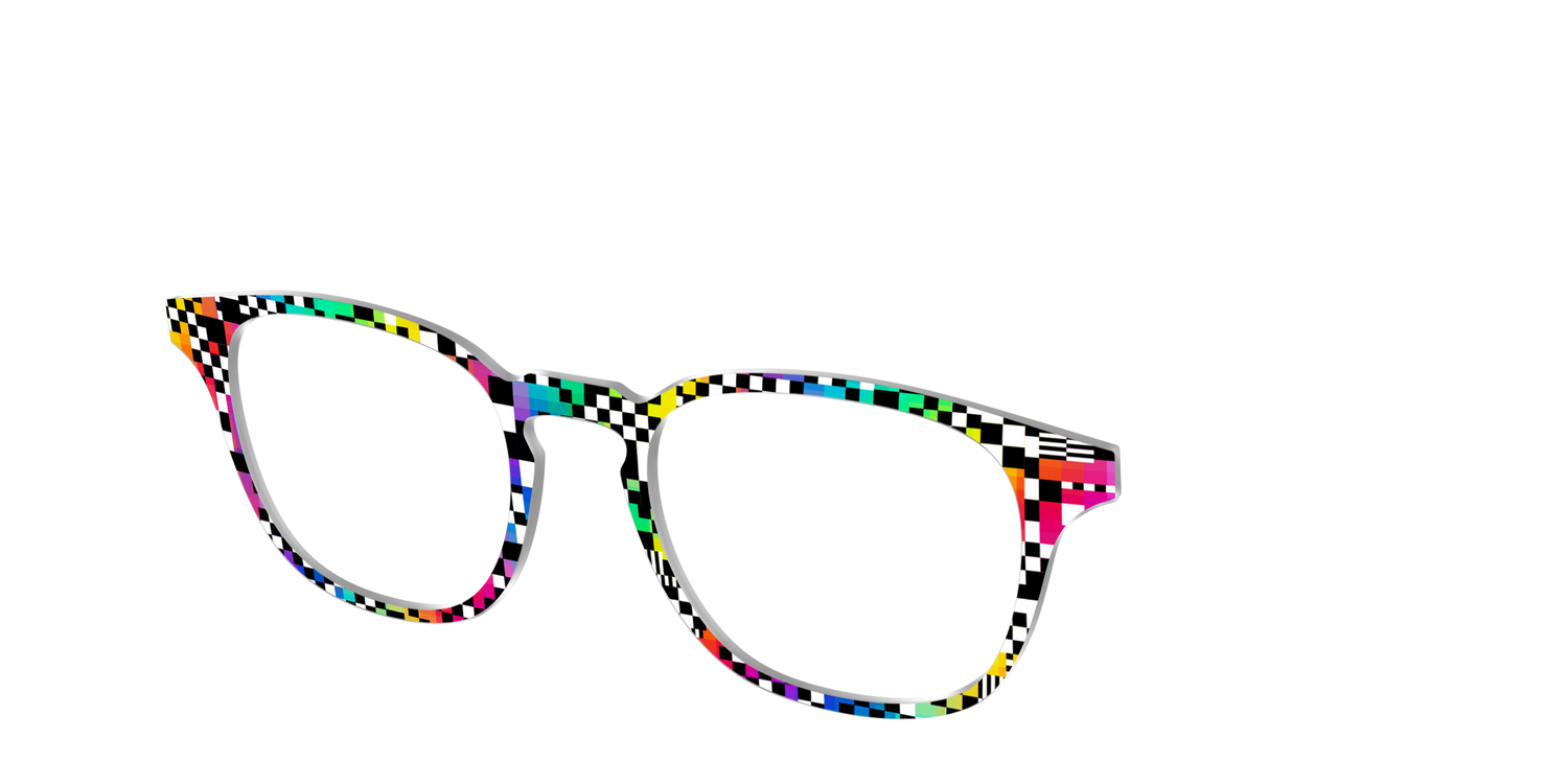The Prismatic Check - Angle Top Image - Pair Eyewear