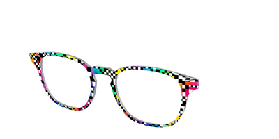 The Prismatic Check - Angle Top Thumbnail - Pair Eyewear