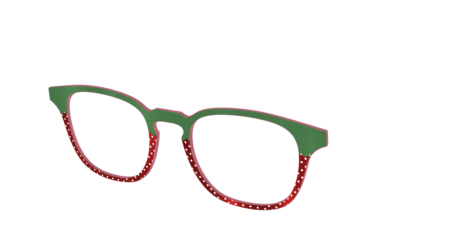 The Shimmer Strawberry - Angle Top Image - Pair Eyewear