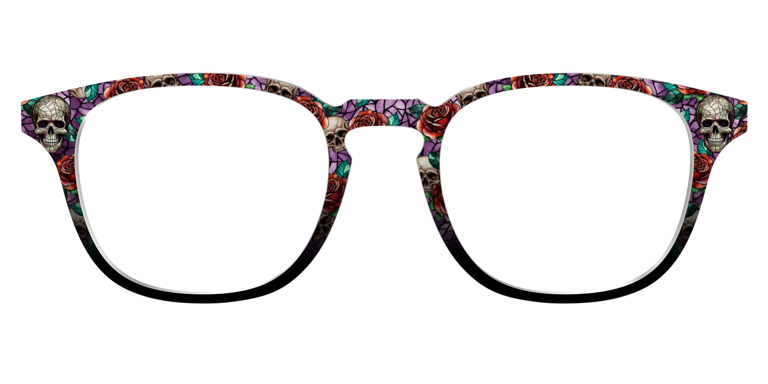 The Skull & Thorn Stained Glass - Front Top Image - Pair Eyewear