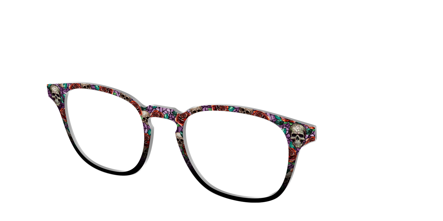 The Skull & Thorn Stained Glass - Angle Top Image - Pair Eyewear