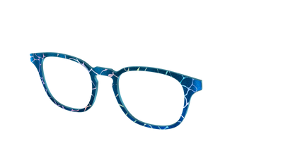 The Teal Shimmer Holographic Pool - Angle Top Thumbnail - Pair Eyewear