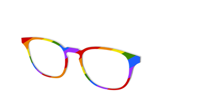 The Traditional Pride Flag - Angle Top Thumbnail - Pair Eyewear