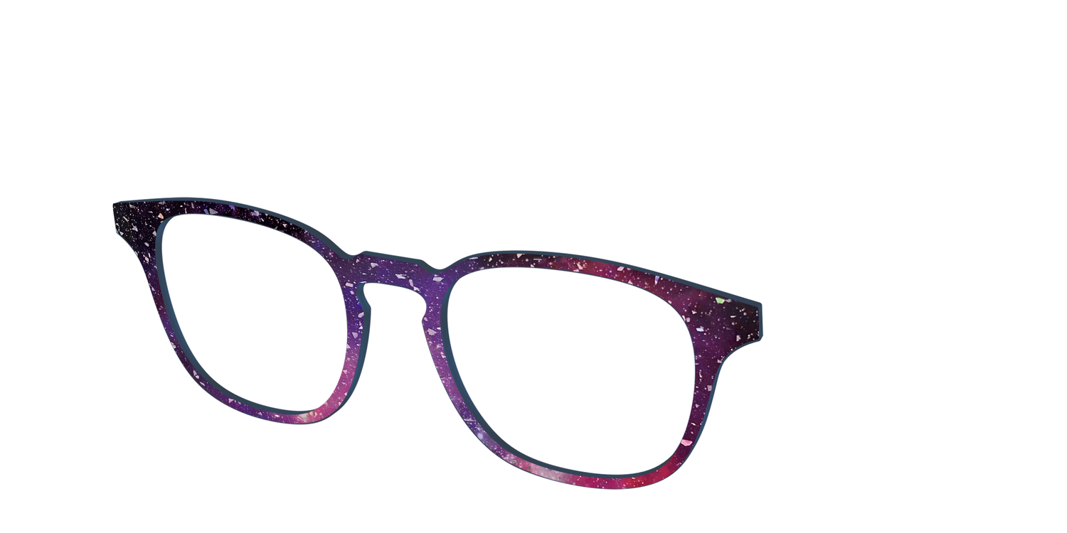 The Twilight Sky with Holographic Glitter - Angle Top Image - Pair Eyewear