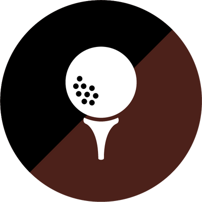 The Black with Brown Golf Lens