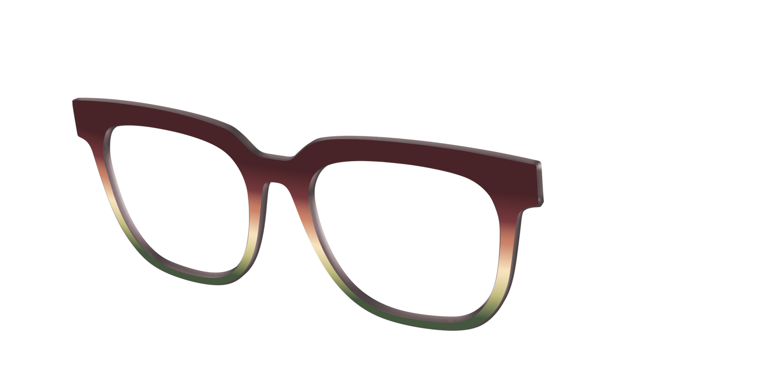 The Acorn to Moss Gradient - Angle Top Image - Pair Eyewear