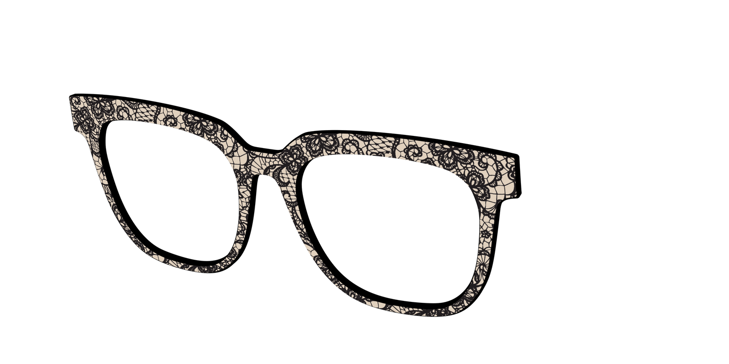 The Black Classic Lace - Angle Top Image - Pair Eyewear