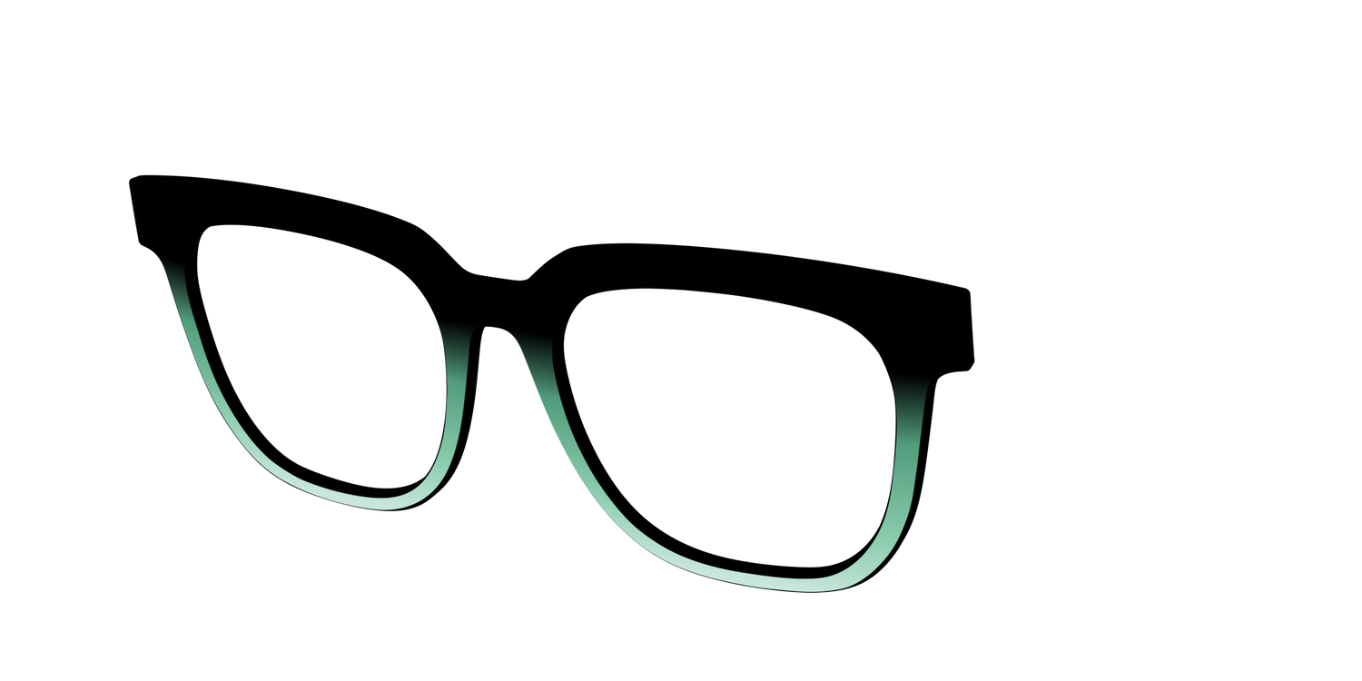 The Black to Spearmint Gradient - Angle Top Image - Pair Eyewear