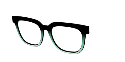 The Black to Spearmint Gradient - Angle Top Thumbnail - Pair Eyewear