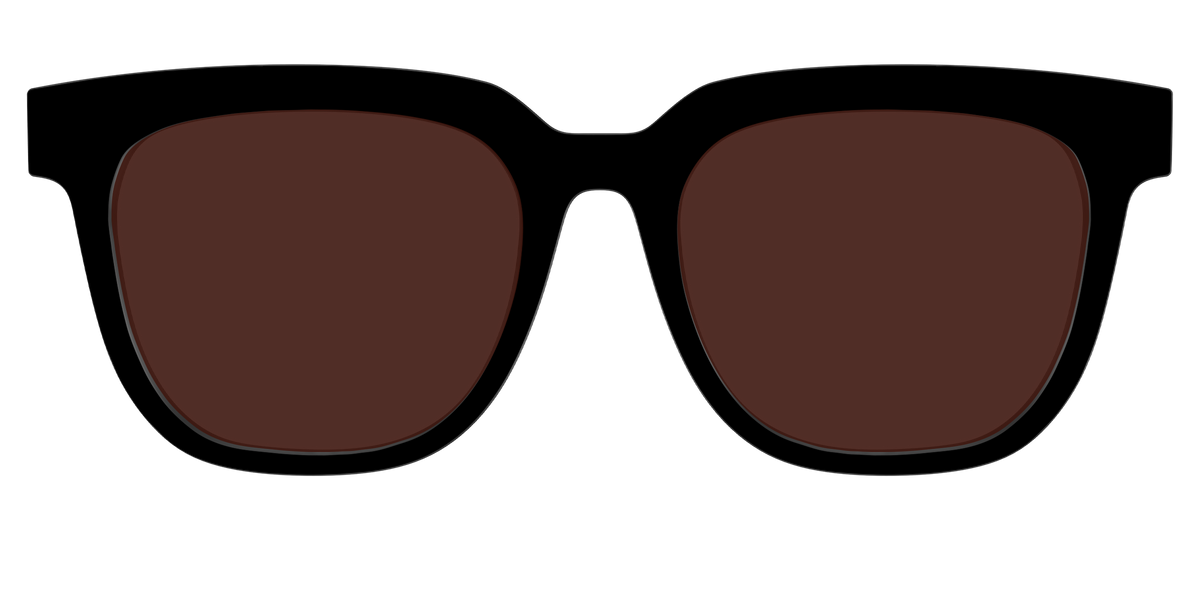 The Black with Brown Golf lens - Front Top Image - Pair Eyewear