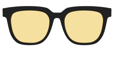 The Black With Citrine Yellow Lens - Front Top Thumbnail - Pair Eyewear