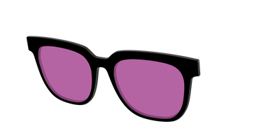 The Black with Violet Golf lens - Angle Top Thumbnail - Pair Eyewear