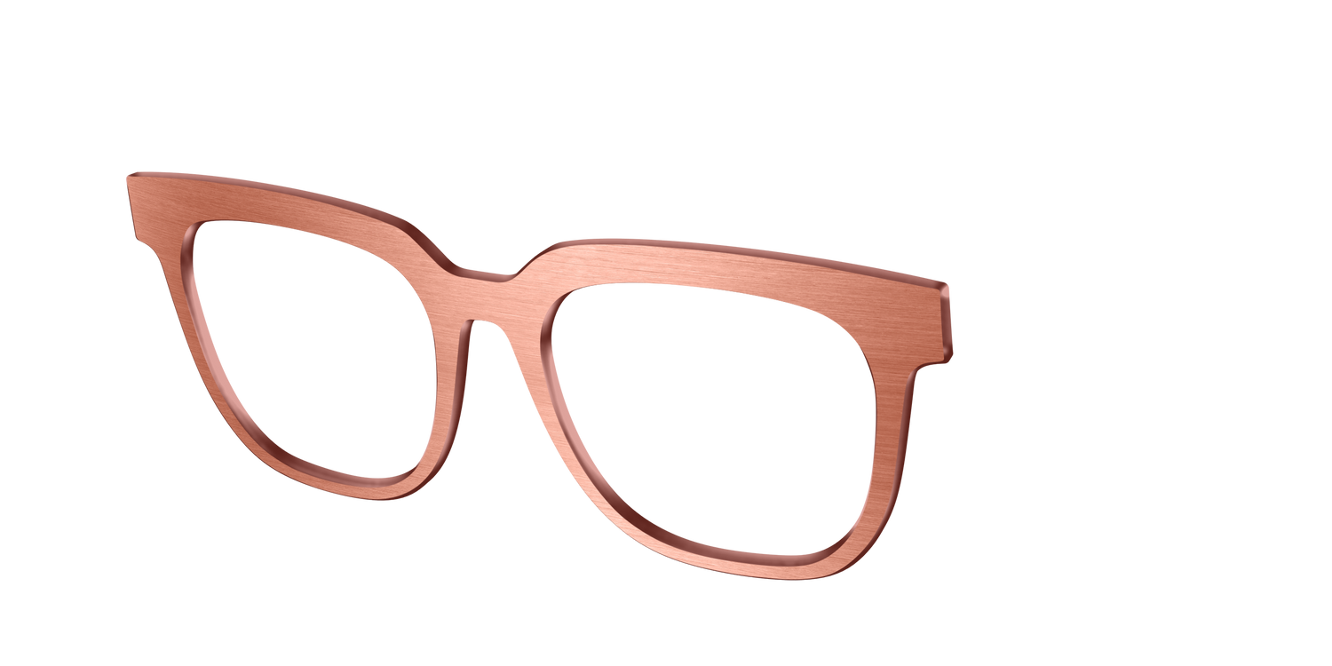 The Brushed Champagne - Angle Top Image - Pair Eyewear