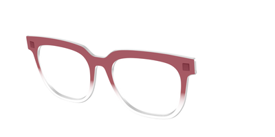 The Burgundy Gradient Crystal - Angle Top Thumbnail - Pair Eyewear